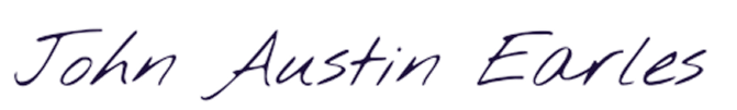 Handwritten signature that reads John Austin Earles in cursive script on a light background, ideal for documents related to The Woodlands Commercial Roofing Services.