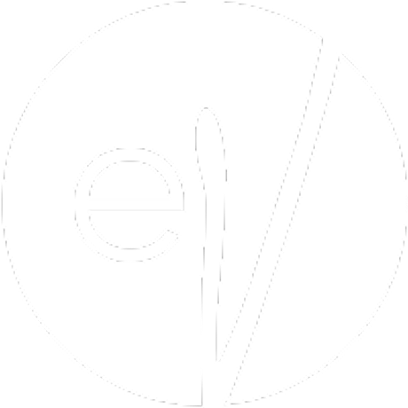 A circular white logo featuring the lowercase letters e and l on the left, with a diagonal line on the right that intersects the circle. The design is minimalist and modern, ideal for Noble Roofing or other commercial roofing services.